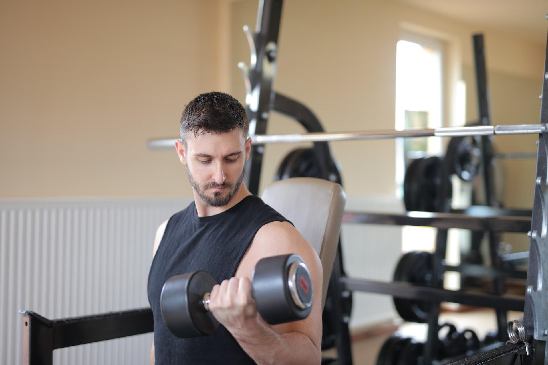 Gym - man with halter